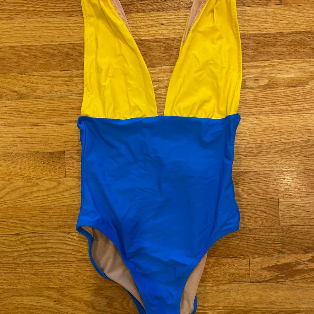 Jcrew one piece color block bathing suit